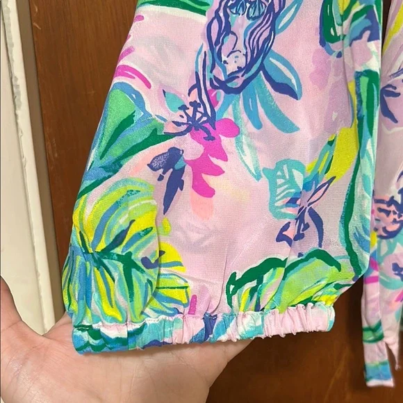 Lilly Pulitzer Mermaid Cove Elsa Silk Top - Picture 8 of 12